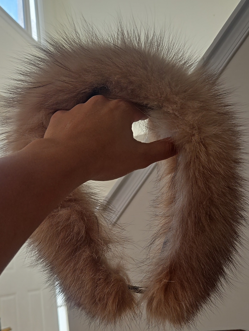 Vintage Luxurious Natural Brown Fur Collar - Women Accessories